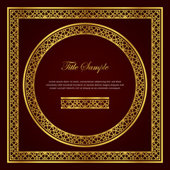 Luxury golden square and round frame set