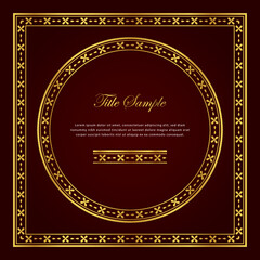 Luxury golden square and round frame set