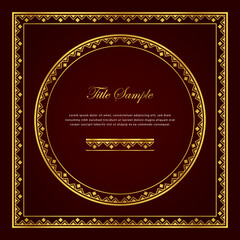 Luxury golden square and round frame set