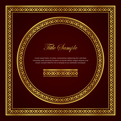 Luxury golden square and round frame set