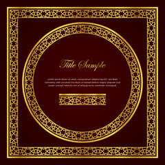 Luxury golden square and round frame set