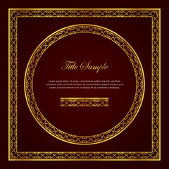 Luxury golden square and round frame set