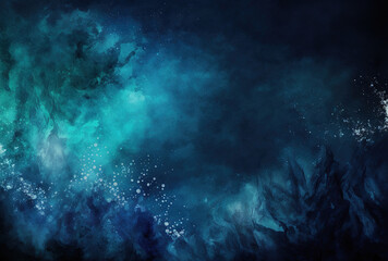 Obraz premium Background in a shimmering dark blue watercolor. Generative AI