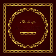 Luxury golden square and round frame set