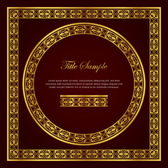 Luxury golden square and round frame set