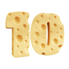Number 10, Number ten cheese icon design.
