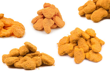 Nuggets isolated on a white background.