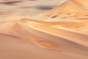 Namibia Desert. Aerial View Sand Dunes near Walvis Bay. Skeleton Coast. Namibia. Africa.