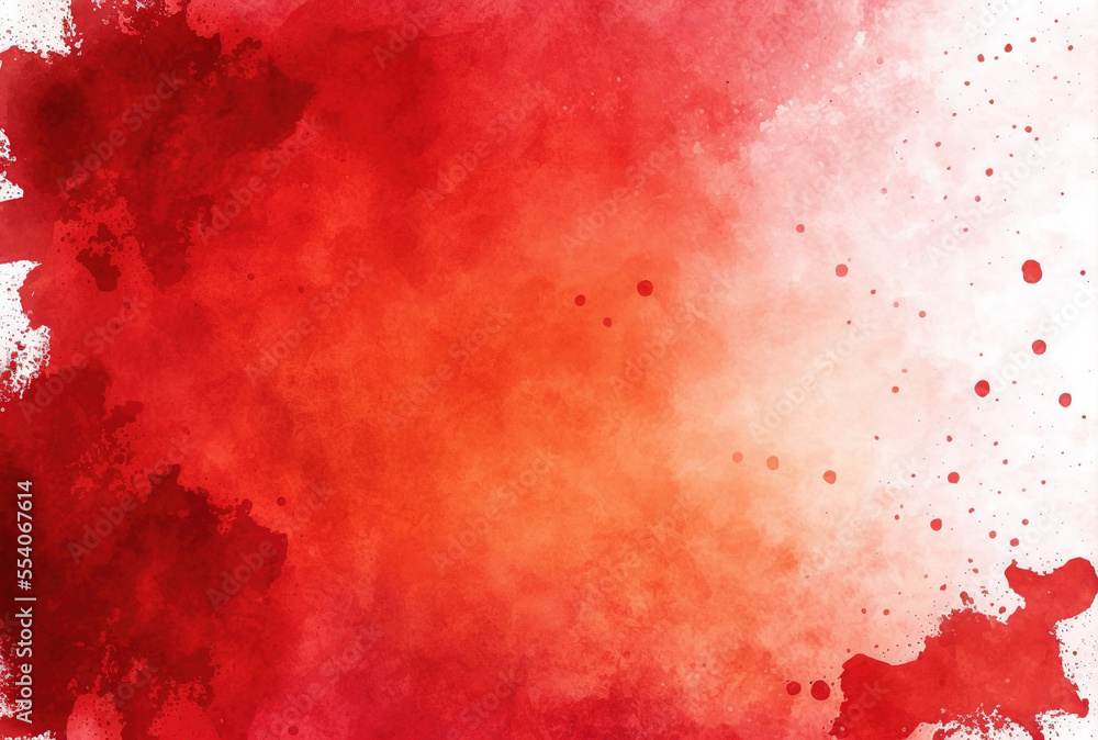 Poster red backdrop made by hand in watercolor. space for text or a picture inside an abstract texture. gen
