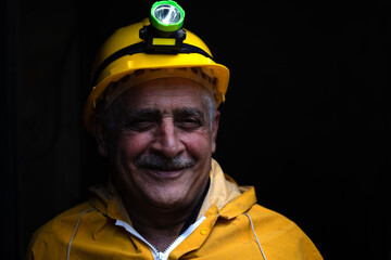 coal miner senior adult portrait
