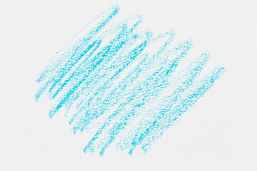 Wax crayon hand drawing blue background