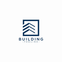 abstract building logo square shape