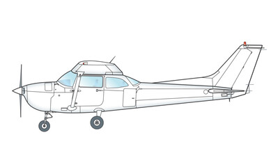 Viersitziges Sportflugzeug Cessna