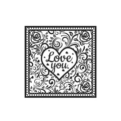 Obraz na płótnie Canvas Love You Valentine gift Card 