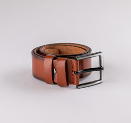 colorful leather belt standing in isolated environment