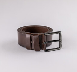 colorful leather belt standing in isolated environment