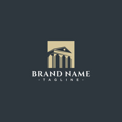 justice law building illustration logo