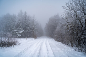 road in the snow