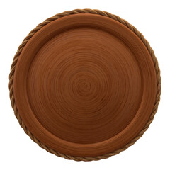 Wooden shield base with rope