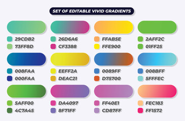 Bright vibrant gradient backgrounds collections