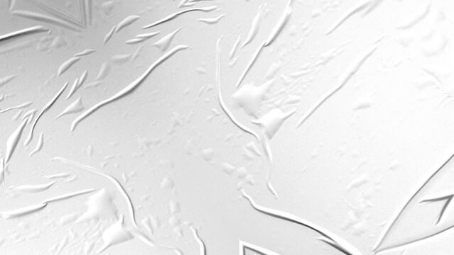 Animacion de textura de papel blanco arrugado