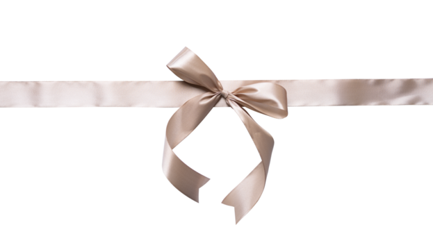 straight red ribbon with cute bow for design elements and gift box decoration