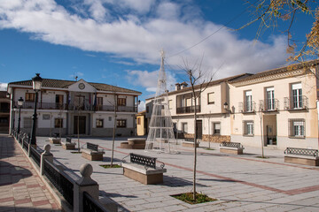 Plaza Mayor, Casa Consistorial, Ayuntamiento de Almonacid de Toledo, Toledo, Castilla la Mancha,...