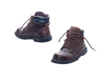 Man fashion brown boot leather.