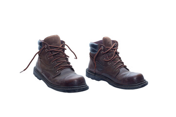 Man fashion brown boot leather.