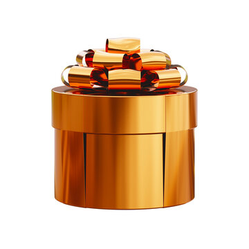 Regalo de Navidad, dorado, fondo transparente, PNG 