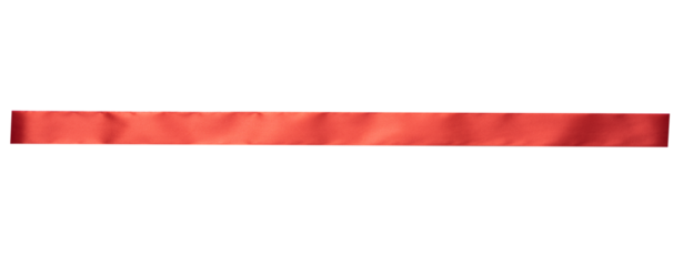 Straight red ribbon isolated for design element