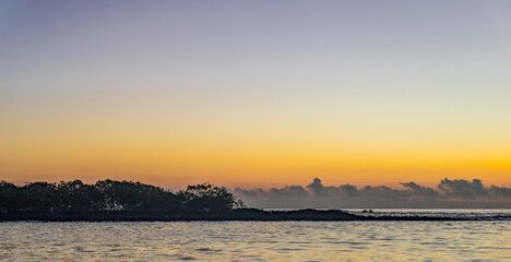 Galapagos Islands in the evening