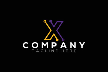 Modern letter X logo design template. Business technology and digital abstract connection vector logo.