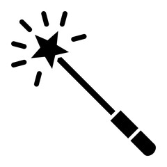 Magic Wand Glyph Icon