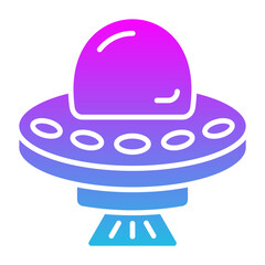 Ufo Glyph Gradient Icon