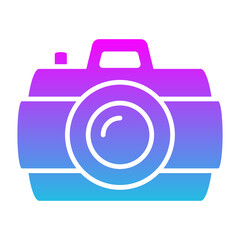 Camera Glyph Gradient Icon