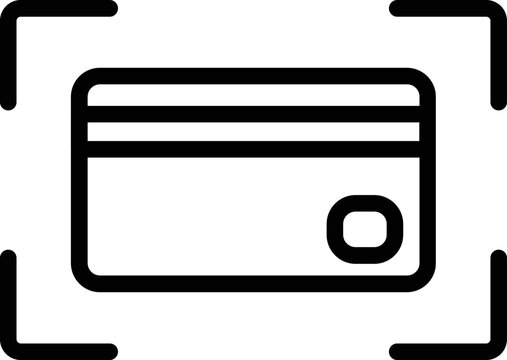 OCR, credit card scan, payment icon vector