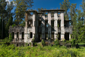 Ruins of the tuberculosis hospital project in the year 1925, which was later abandoned IN GALICIA (SPAIN)