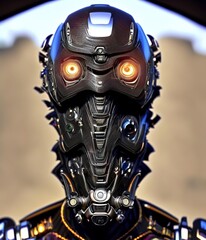 Robots portraits  pack. Generative AI. referance. Game art