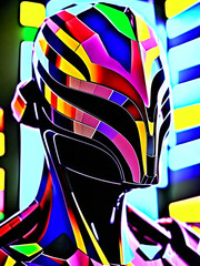 Robots portraits  pack. Generative AI. referance. Game art