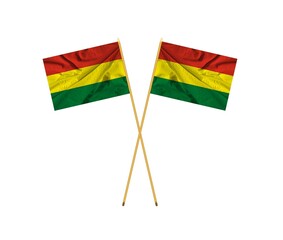 Waving national flag of Bolivia.