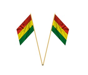 Waving national flag of Bolivia.