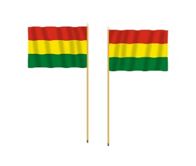 Waving national flag of Bolivia.