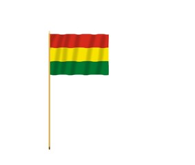 Waving national flag of Bolivia.