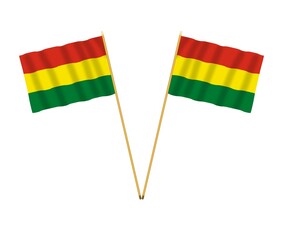 Waving national flag of Bolivia.