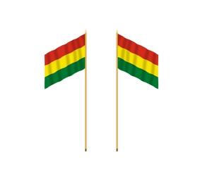 Waving national flag of Bolivia.