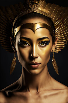 Goddess Hero Female Warier with a golden Mask and Golden Wings Goddess Legacy