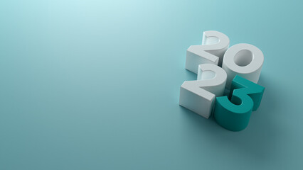 3d render of a new year sign | Elegant 2023 background