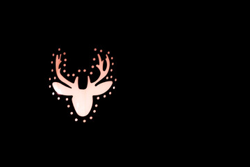 Christmass background with Santa Claus and his deers.