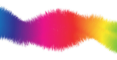 Rainbow wave fur background. Vector illustration.	